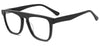 28234 C1 black rectangular glasses with a full-rim front and matching black temples, three-quarter view