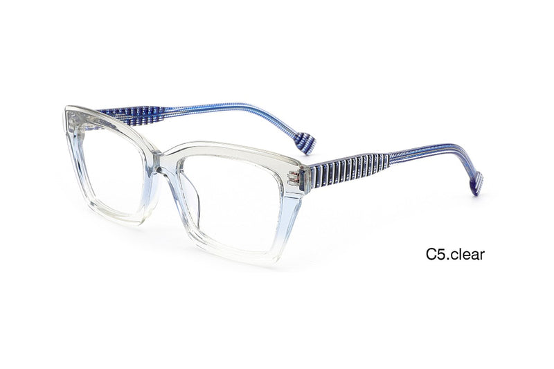 A01114 Geometric Eyeglasses - Black