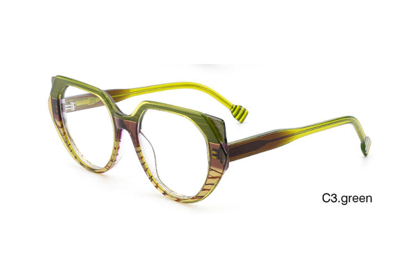 A01116 Round Eyeglasses - Brown